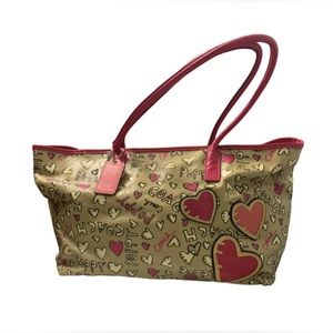 COACH POPPY large pink shoulder bag